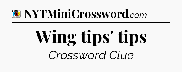 Wing tips' tips Crossword Clue