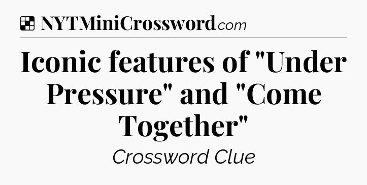 Solution: Iconic features of 