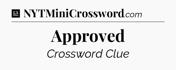Approved - LA Times Crossword