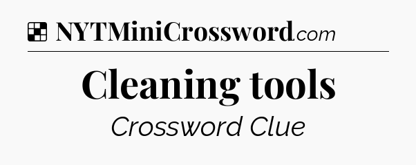 Solution: Cleaning tools - NYT Crossword