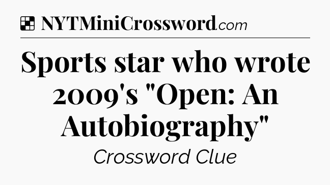 Solution: Sports star who wrote 2009's 