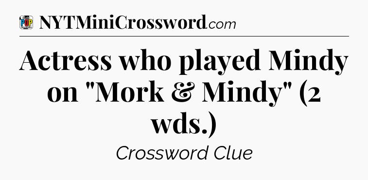 Actress who played Mindy on 