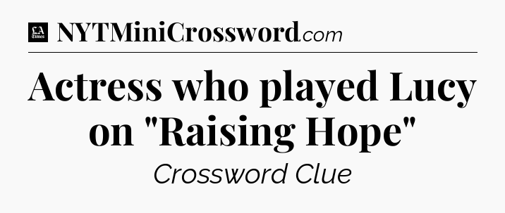 Actress who played Lucy on 