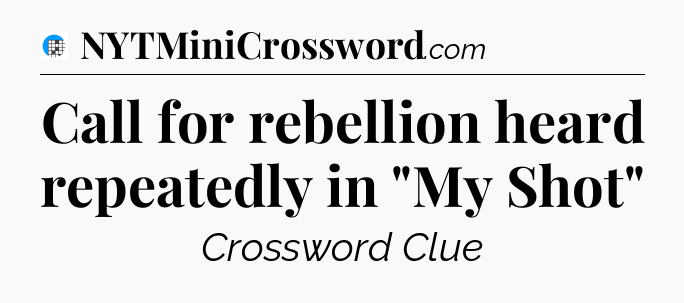 Call for rebellion heard repeatedly in 