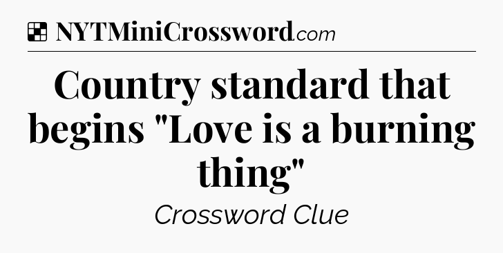 Solution: Country standard that begins 