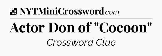 Solution: Actor Don of 