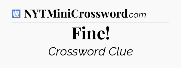 Fine Puzzle Page Crossword Clue