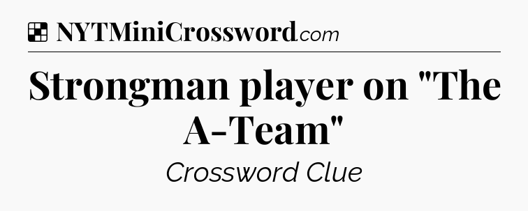 Solution: Strongman player on 