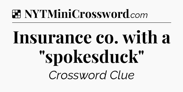 Solution: Insurance co. with a 