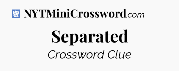 Separated Puzzle Page Crossword Clue
