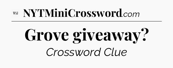 Grove giveaway - WSJ Crossword