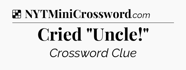 Solution: Cried 
