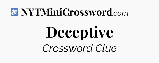 Deceptive Puzzle Page Crossword Clue