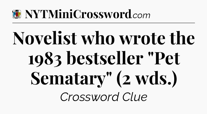 Novelist who wrote the 1983 bestseller 