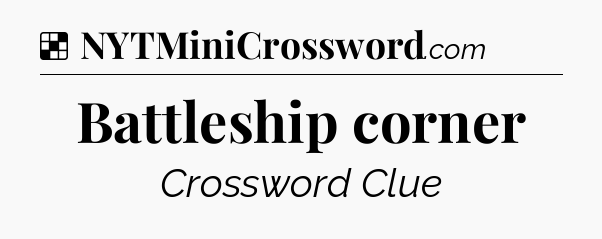 Solution: Battleship corner - NYT Crossword
