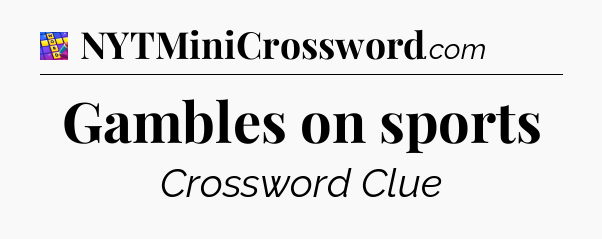 Gambles on sports Codycross