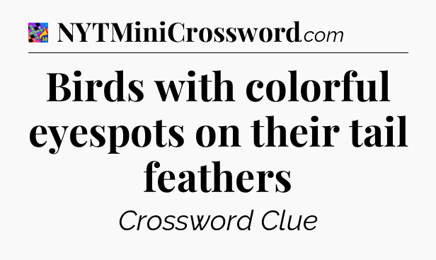 Birds with colorful eyespots on their tail feathers Crossword Clue