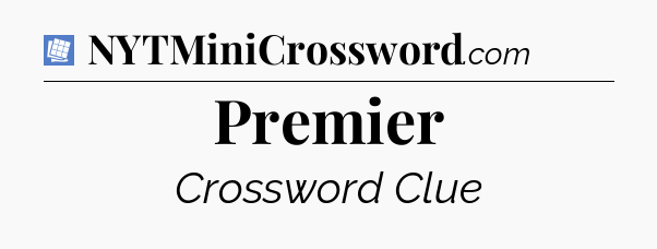 Premier Puzzle Page Crossword Clue