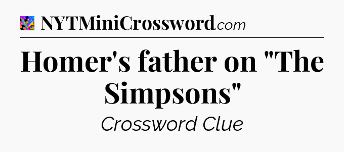 Homer's father on 