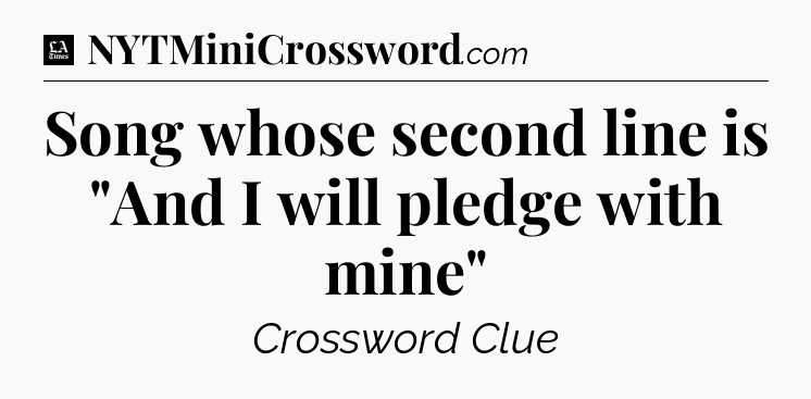 Song whose second line is 