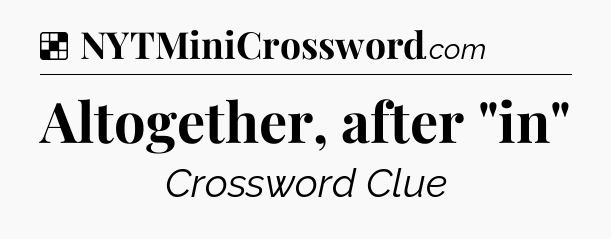 Solution: Altogether, after 