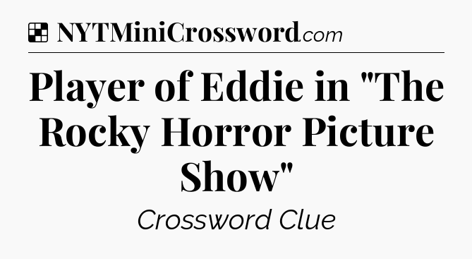 Solution: Player of Eddie in 