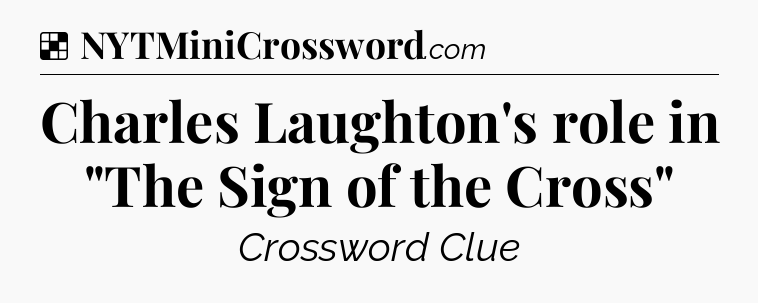 Solution: Charles Laughton's role in 
