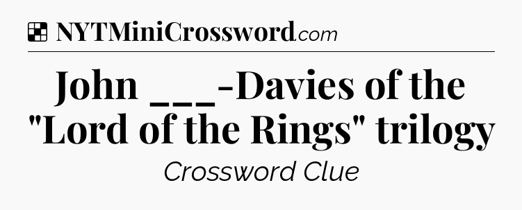 Solution: John ___-Davies of the 