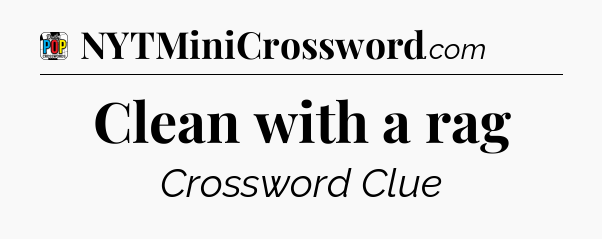 Clean with a rag Crossword Clue