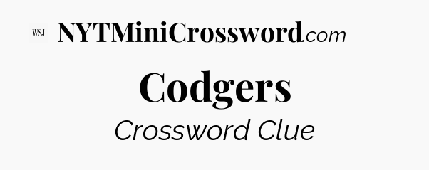 Codgers - WSJ Crossword