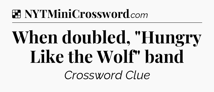 Solution: When doubled, 