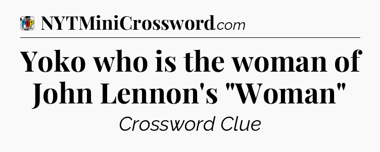 Yoko who is the woman of John Lennon's 