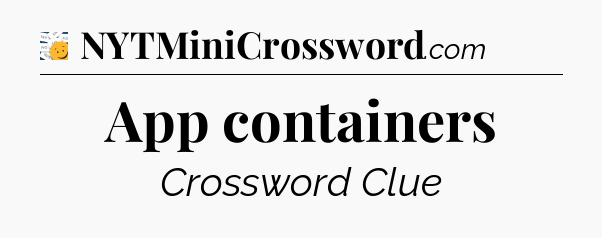 App containers - 7 Little Words