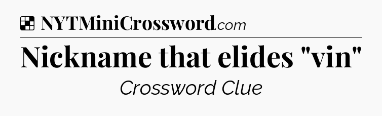 Solution: Nickname that elides 