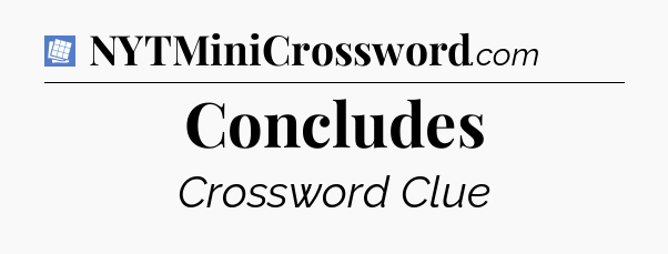 Concludes Puzzle Page Crossword Clue