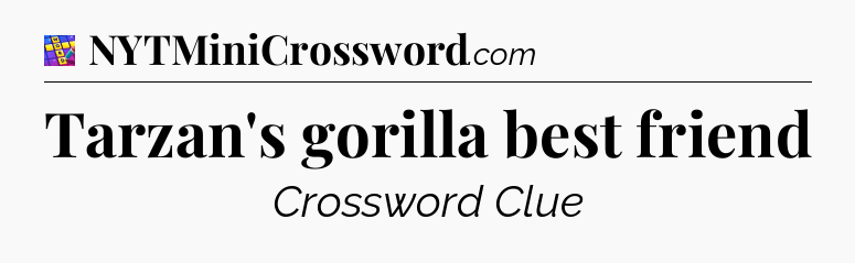 Tarzan's gorilla best friend Codycross