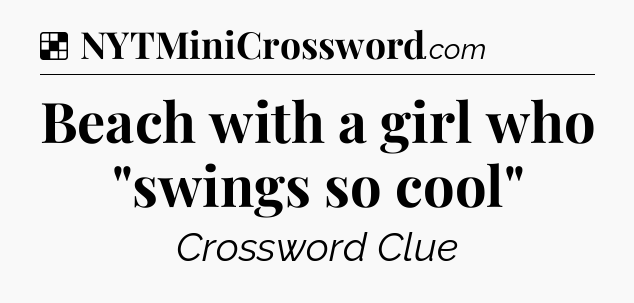 Solution: Beach with a girl who 