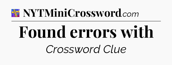 Found errors with Codycross
