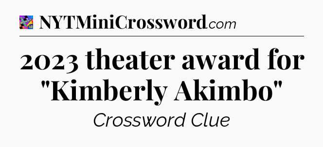 2023 theater award for 