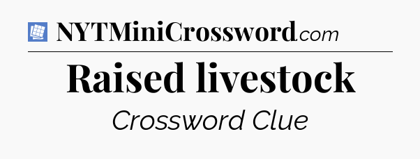 Raised livestock Puzzle Page Crossword Clue