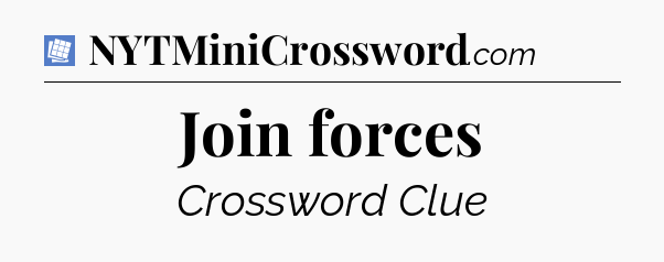 Join forces Puzzle Page Crossword Clue