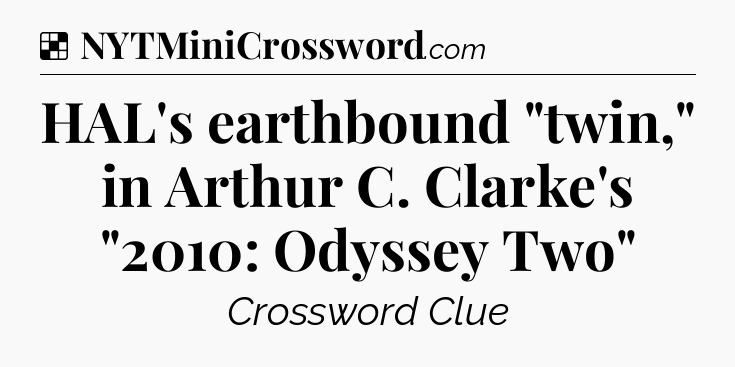 Solution: HAL's earthbound 