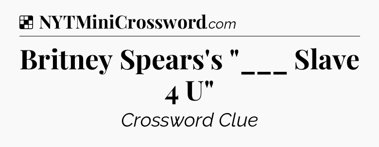 Solution: Britney Spears's 