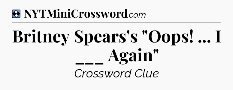 Solution: Britney Spears's 