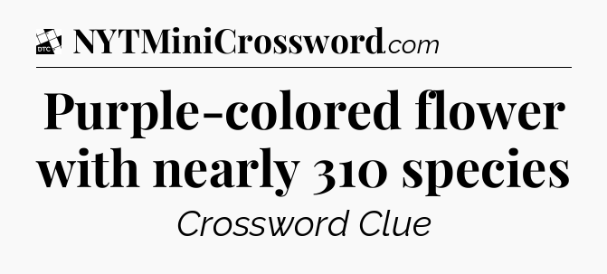 Purple-colored flower with nearly 310 species - Daily Themed Classic Crossword