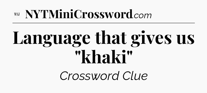 Language that gives us 