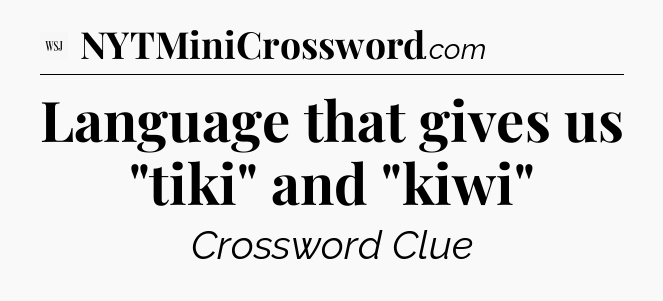 Language that gives us 