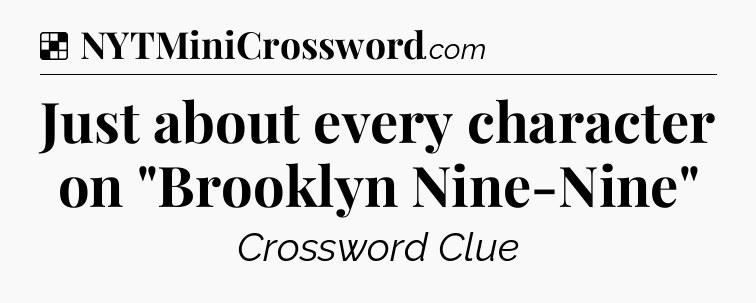 Solution: Just about every character on 