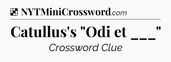 Solution: Catullus's 