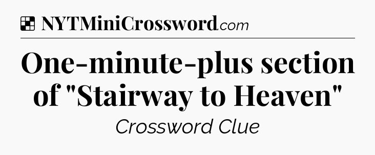 Solution: One-minute-plus section of 